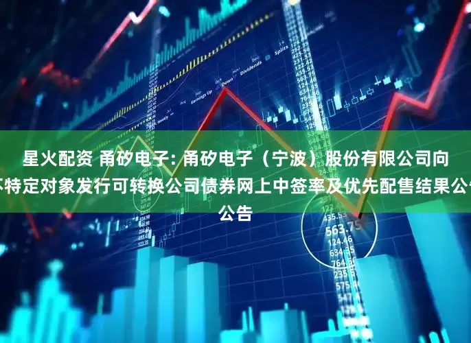 星火配资 甬矽电子: 甬矽电子（宁波）股份有限公司向不特定对象发行可转换公司债券网上中签率及优先配售结果公告