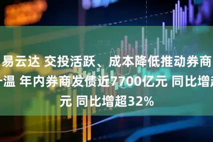 易云达 交投活跃、成本降低推动券商发债升温 年内券商发债近7700亿元 同比增超32%